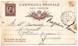 1886  CARTOLINA CON ANNULLO RIPATRANSONE ASCOLI - Entiers Postaux