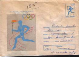 Romania-Postal Stationery Envelope1988-The Olympic Flame;Olympische Flamme;flamme Olympique-2/scans - Summer 1988: Seoul