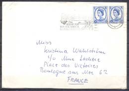 GRANDE BRETAGNE  Lettre   Cachet  BOURNEMOUTH  Annee 1966    Avec BANDE De 2  Timbres - Covers & Documents
