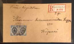 Finland: Used Cover With Registration Label - Lettres & Documents