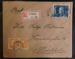 Sweden: Registered Cover In 1928 With Registration Label - Fine And Rare - Lettres & Documents