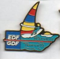 EDF GDF Deauville Trouville , Avec Planche à Voile , Surf - EDF GDF