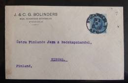 Sweden: Fine Cover Sent To Finland - 1919 - Lettres & Documents