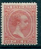 Puerto Rico 1890 40c. Orange  SG 93 EDIFIL 40 MM* - Puerto Rico