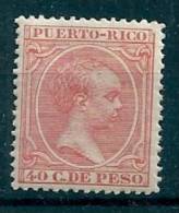 Puerto Rico 1890 40c. Orange  SG 93 EDIFIL 40 MM* - Puerto Rico