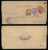 Argentina 1890 Uprated Wrapper To LONDON England - Cartas & Documentos