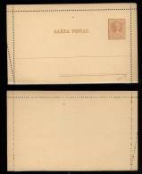 Argentina Ca 1890 Lettercard Stationery Perforation Error Thick Paper - Brieven En Documenten