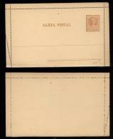 Argentina Ca 1890 Lettercard Stationery Perforation Error Thick Paper - Briefe U. Dokumente