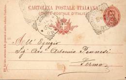 1900  CARTOLINA CON ANNULLO Santa Vittoria In Matenano  ASCOLI - Stamped Stationery