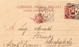 1900  CARTOLINA CON ANNULLO FABRIANO - Postwaardestukken