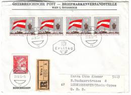 Austria R Letter Wien To Ludwigshafen,Germany,1963 4x Mi.1132 Labour Association Congress - Storia Postale