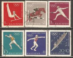 Bulgaria 1968 Mi# 1810-1815 Used - 19th Olympic Games, Mexico City - Usados