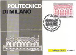 CARTOLINA MAXIMUM  ITALIA 2013 MILANO POLITECNICO - Maximumkaarten