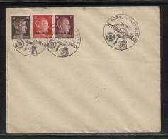 POLAND UKRAINE 1942 THIRD REICH ROWNO WOLHYNIEN PHILATELIC EXPO COVER 10,12,15 PF HITLER HEADS - General Government