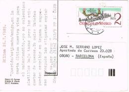 3335. Postal BILINA (Checoslovaquia) 1985. Vista De Teplice - Cartas & Documentos