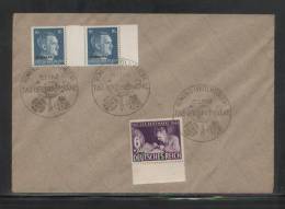 POLAND UKRAINE 1942 THIRD REICH ROWNO WOLHYNIEN PHILATELIC EXPO COVER 2 X 16 PF HITLER HEADS - Gobierno General