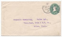 USA STAMPED ENVELOPE # U352 TO ITALY (1902) - 1901-20