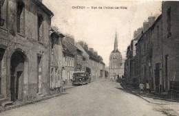 CPA - CHEROY (89) - YONNE - Rue De L'Hôtel-de-Ville Et L'Eglise - Cheroy