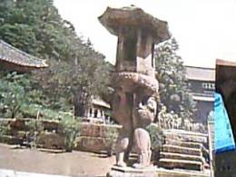 KOREA SUD TWIN LION LANTERN IN BOPJU TEMPLE S1975  EF14911 - Corée Du Sud