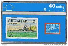 Gibraltar, GIB-26, Hms Hood, Ship 40u.  Mint. - Gibraltar