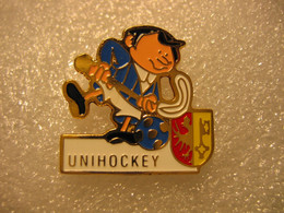 Pin's UNIHOCKEY, Sport D'equipe - Wintersport