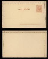 Argentina Ca 1890 Lettercard Stationery Perforation Error Thick Paper - Brieven En Documenten