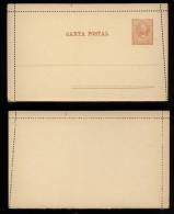 Argentina Ca 1890 Lettercard Stationery Perforation Error Thick Paper - Briefe U. Dokumente