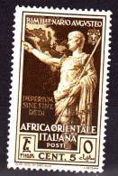 AFRICA ORIENTALE ITALIANA Bimillenario Della Nascita Di Augusto Cent. 5 NUOVO MNH** - Italian Eastern Africa