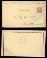Argentina Ca 1890 Lettercard Stationery Perforation Error Double - Storia Postale