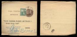 Argentina 1908 Uprated Wrapper Stationery To LONDON England - Cartas & Documentos