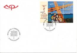 Iceland FDC 4-2-2000 Minisheet 1000th. Anniversary Of Christianity In Iceland - FDC