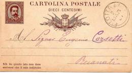 1881 CARTOLINA CON ANNULLO FILOTTRANO ANCONA - Postwaardestukken