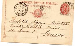 1899   CARTOLINA CON ANNULLO NOVI LIGURE ALESSANDRIA - Entiers Postaux