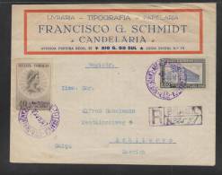 G)1947 BRAZIL, GRAY 1946 CONSTITUTION-AMERICA AND SPAIN POSTAL UNION V CONGRESS, COMERCIAL COVER “FRANCISCO G. SCHMIDT= - Brieven En Documenten