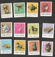 O) 1973 CHINA- PRC, EXCAVATED WORKS OF ART, SET FOR 12 MNH.VF. - Nuovi