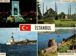 (150) Turkey Postcard - 4 Views Istanbul (with Mosque) - Islam