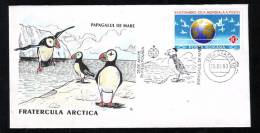 PENGUINS, PINGOUINS, SPECIAL COVER, 1993, ROMANIA - Pingouins & Manchots