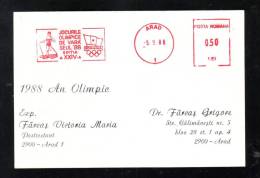 OLYMPIC GAMES, JEUX OLYMPIQUE, SEUL 1988, ATHLETISM, SPECIAL POSTMARK ON CARD, 1988, ROMANIA - Summer 1988: Seoul