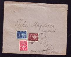 COAT OF ARMS, 2 STAMPS ON COVER, FISCAL STAMP ON COVER, 1948, ROMANIA - Covers & Documents