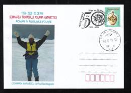 MARIA MARINESCU, EXPLORER, 50 YEARS OF ANTARCTIC TREATY, SPECIAL COVER, 2009, ROMANIA - Explorers