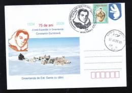 CONSTANTIN DUMBRAVA, 3RD EXPEDITION IN GROENLANDA, SPECIAL COVER, 2009, ROMANIA - Esploratori