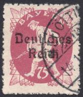 Germany, Bavaria, 75 Pf. 1920, Sc # 264, Mi # 127, Used - Gebruikt