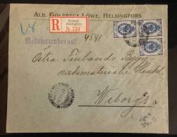 Finland: Registered Cover 1907 - Fine And Registered Label - Storia Postale