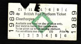 Railway Platform Ticket CLEETHORPES BRB(E) Green Diamond Edmondson - Europa