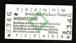 Railway Platform Ticket BASINGSTOKE BRB(S) Green Diamond Edmondson 2346 - Europe