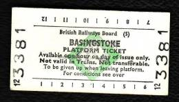 Railway Platform Ticket BASINGSTOKE BRB(S) Green Diamond Edmondson 3381 - Europa