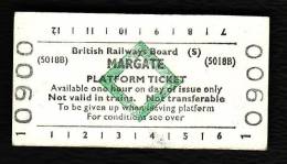 Railway Platform Ticket MARGATE BRB(S) Green Diamond Edmondson - Europe
