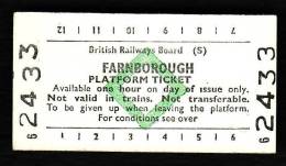 Railway Platform Ticket FARNBOROUGH BRB(S) Green Diamond Edmondson - Europe