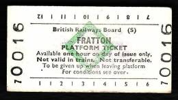 Railway Platform Ticket FRATTON BRB(S) Green Diamond Edmondson - Europa