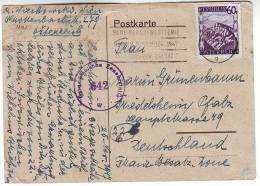 Austria 1947 Censored Postal Card,Wien To Friedelsheim,Germany, French Zone And Lottery Slogan - Brieven En Documenten